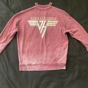American Eagle Van Halen Cold Shoulder Shirt Medium